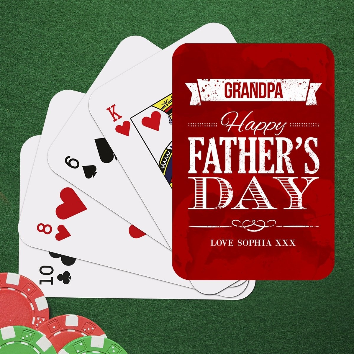 Download Red Happy Father S Day Playing Cards