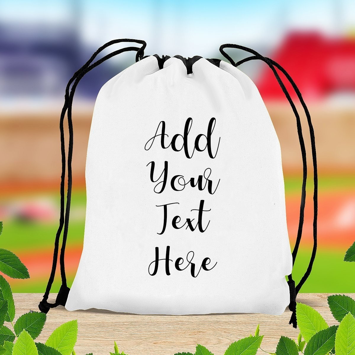 Add Your Own Message Drawstring Sports Bag