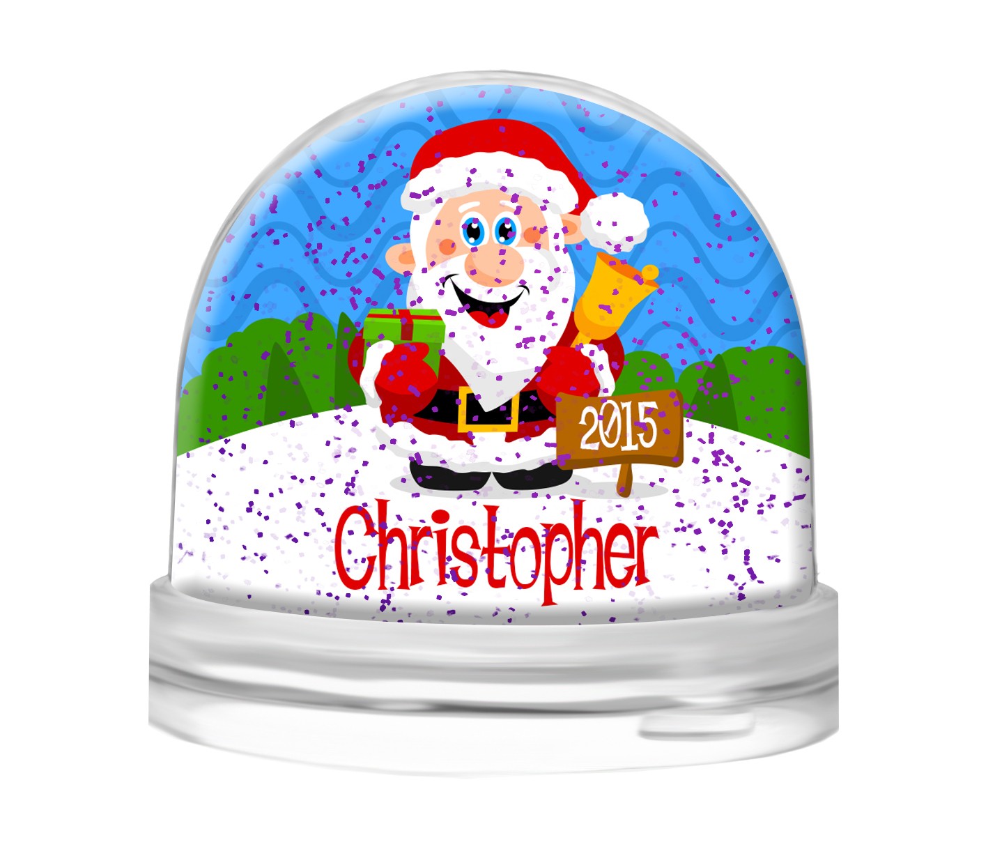 Christmas Glitter Globe with Santa 