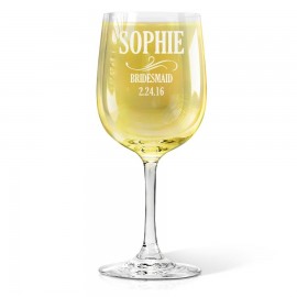 [US-Only] Bridesmaid Engraved Wine Glass