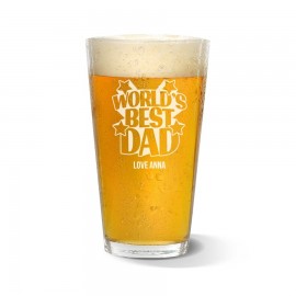[US-Only] World's Best Dad Engraved Standard Beer Glass