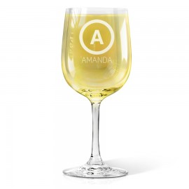 [US-Only] Initial Engraved Wine Glass