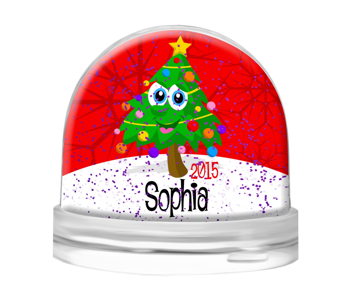 Christmas Glitter Globe with Christmas Tree