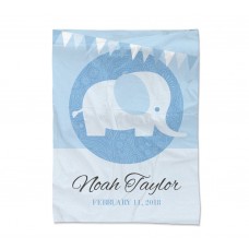Blue Elephant Blanket